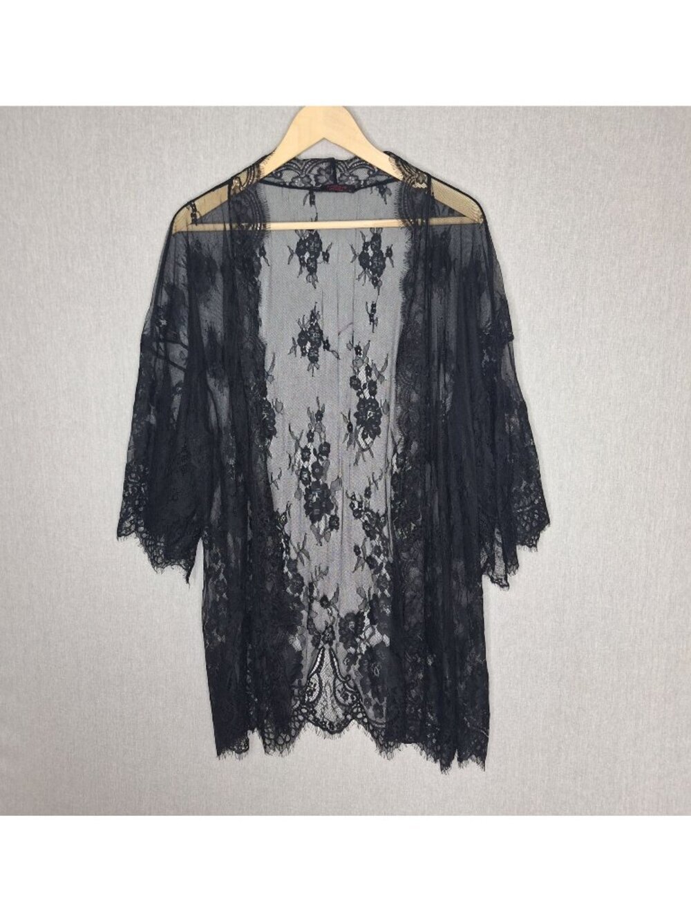 💙 Avid Love Soft Lace Kimono Cover Up Size XL Preppy Beach Lounge Chic
